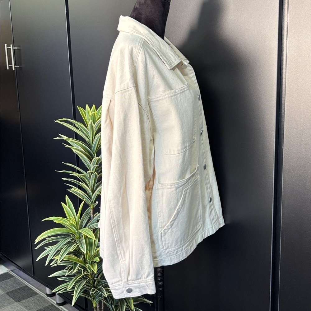 Stitch Fusion Twill cotton chore jacket,snap front,chest pockets,4 front pockets View 6